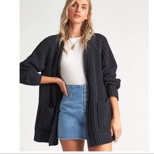 black billabong knit cardigan